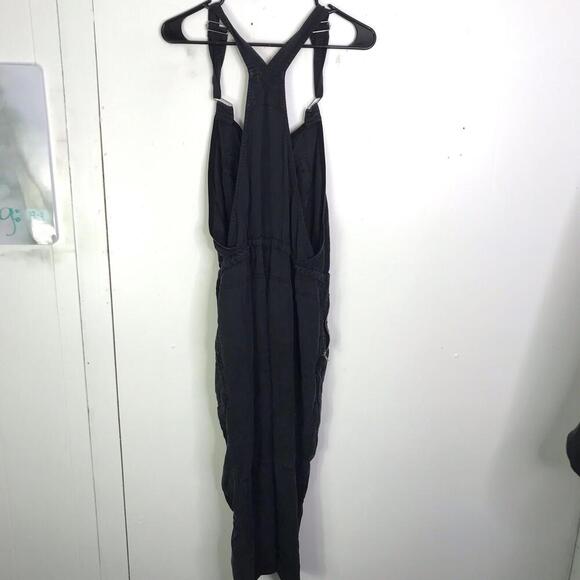 Wilfred Free Overalls Womens S Jumpsuit Anorak Drawstring Waist Boho Faded Black - Picture 3 of 11